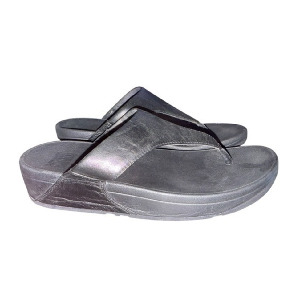 ▶️ Fitflop ◀️ Solid Black Thong Sandals Size 8